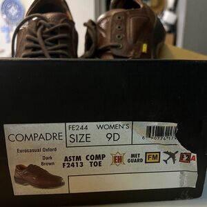 Florshem. Woman's safety shoes with composite toe size 9 D.